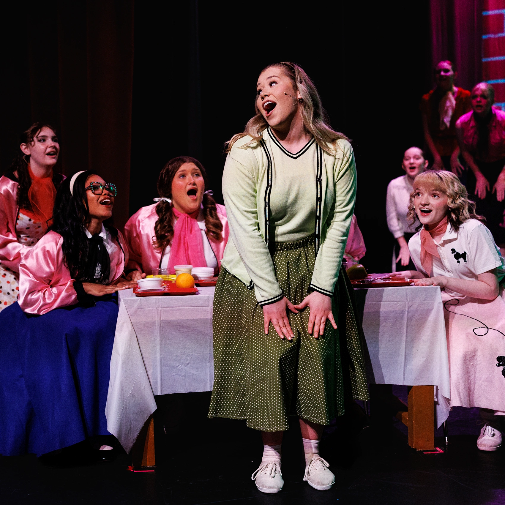 Sandy and the Pink Ladies from Grease